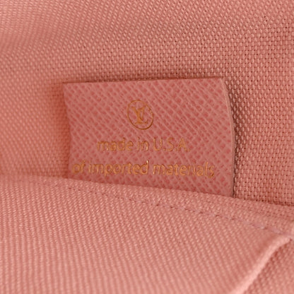 Louis Vuitton Damier Azur Pochette Felicie Chain Wallet Rose Ballerine 7 of 10
