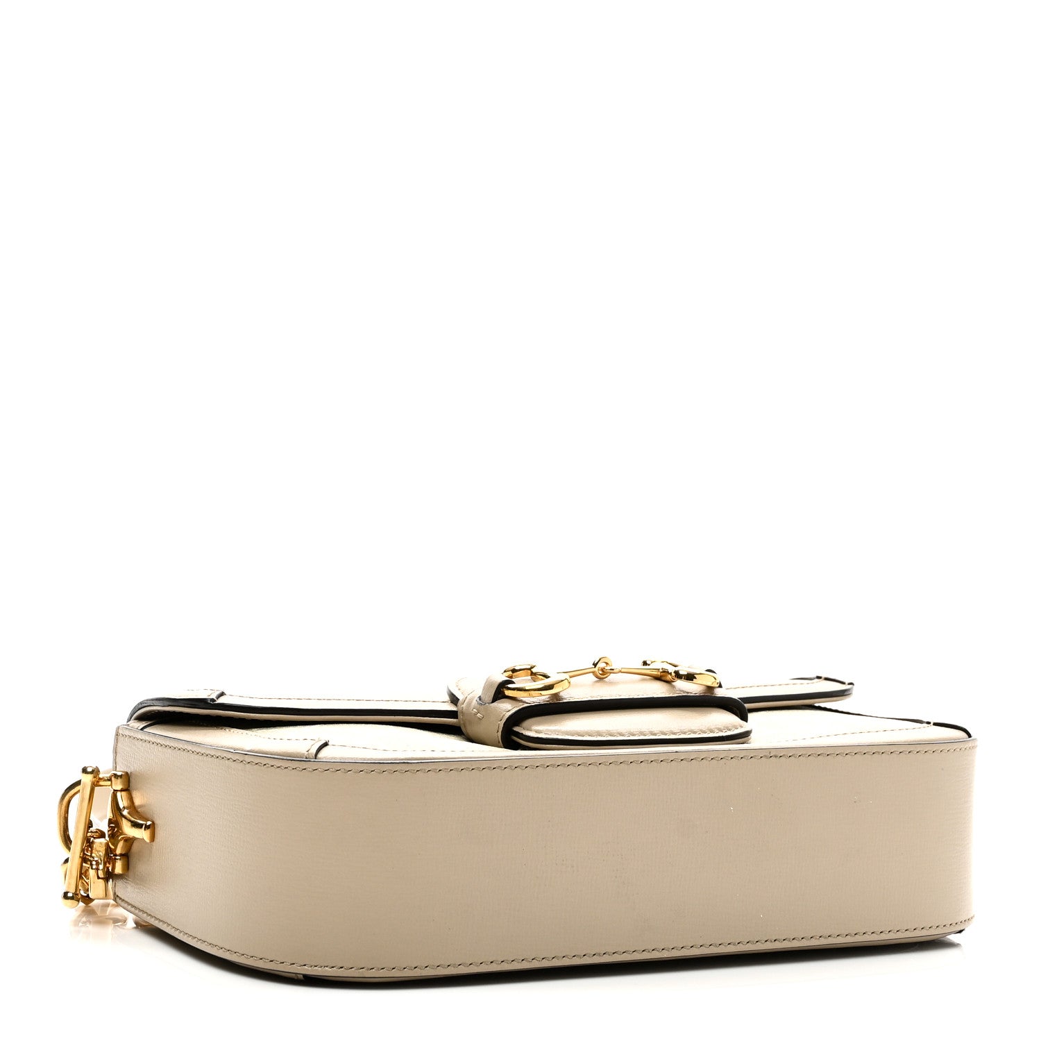 Gucci GG Supreme Monogram Small Horsebit 1955 Chain Shoulder Bag Beige Mystic White 4 of 10