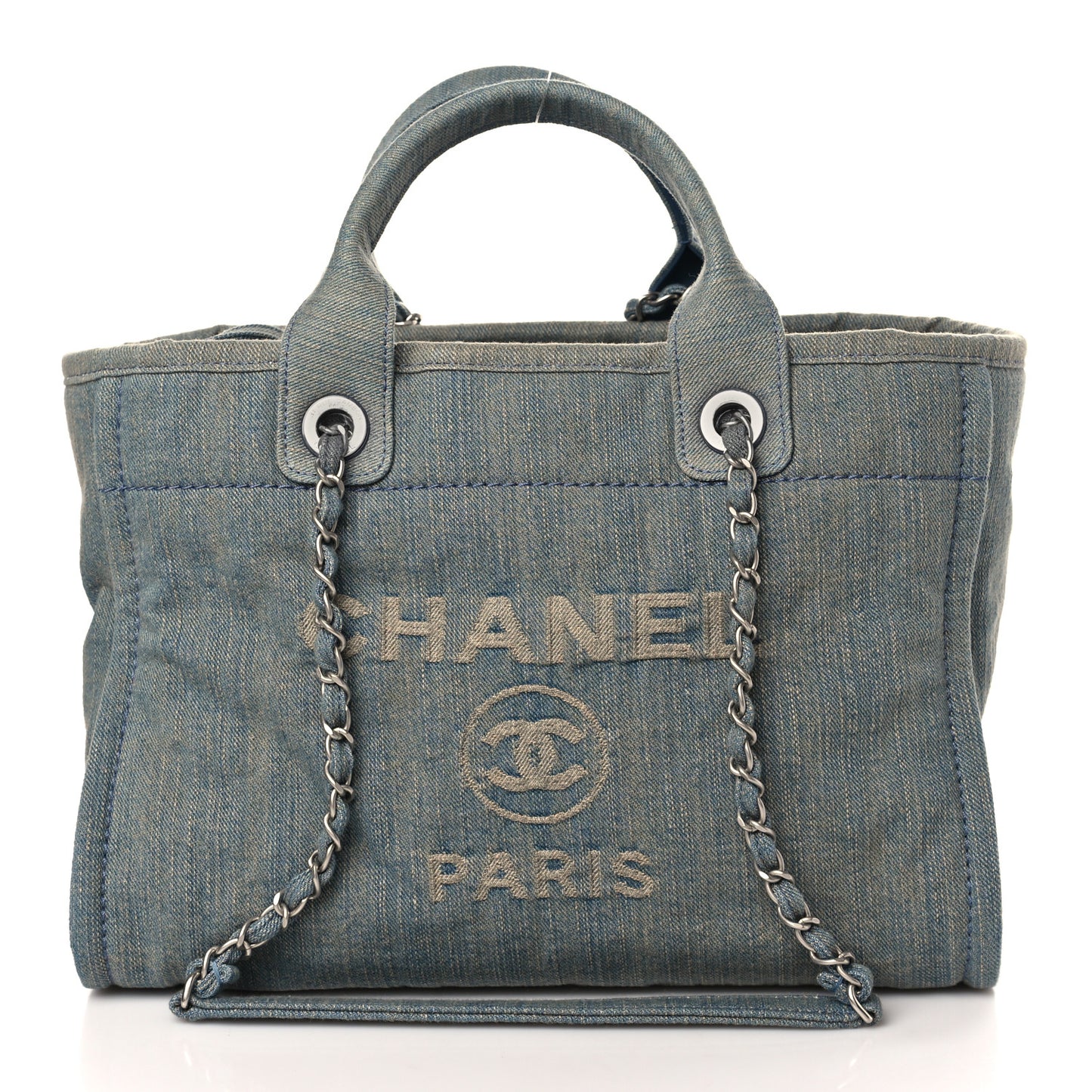 Denim Small Deauville Tote Light Blue