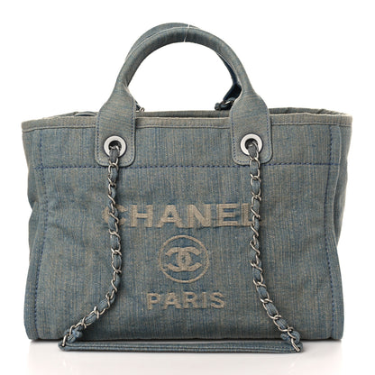 Chanel Denim Small Deauville Tote Light Blue 3 of 11
