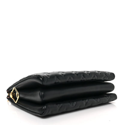 Louis Vuitton Lambskin Embossed Monogram Coussin PM Black 4 of 7