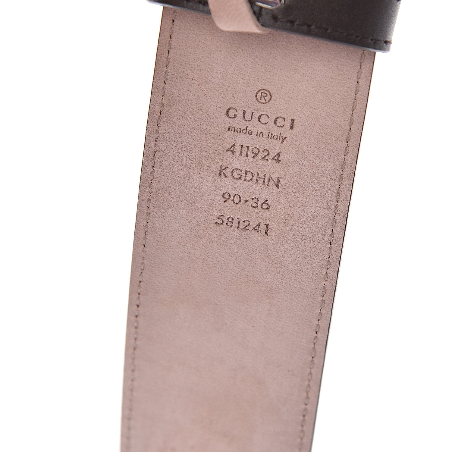 Gucci GG Supreme Monogram Selleria Calfskin Interlocking G 40mm Belt 90 36 Beige Ebony Cocoa 4 of 7