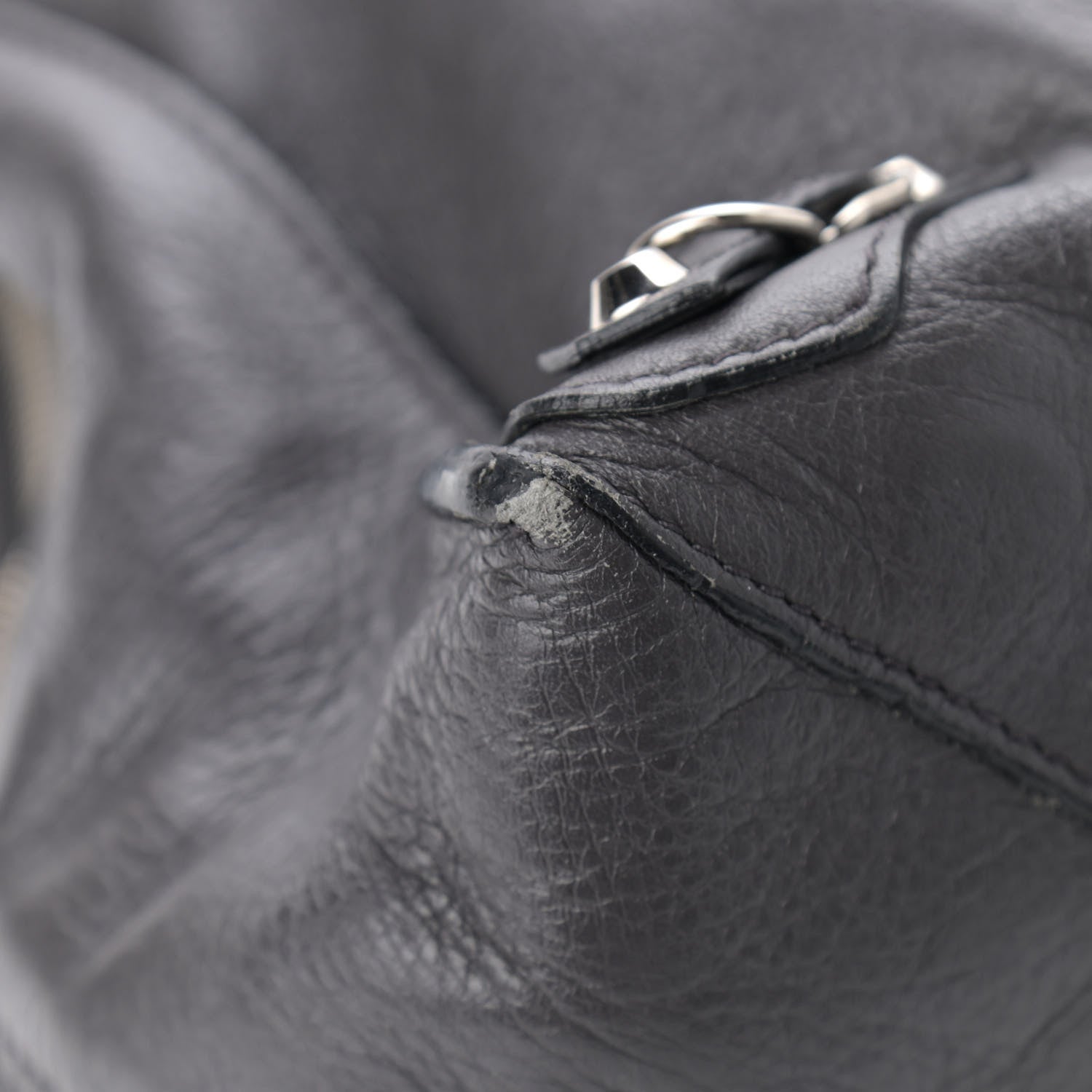 Balenciaga Veau Papier A4 Zip Around Tote Black Gris Fossile 9 of 12