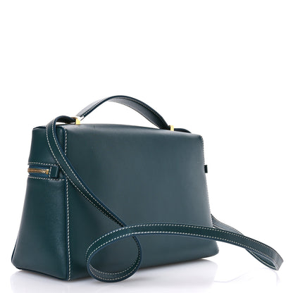 Loro Piana Smooth Calfskin Extra Bag L27 New Petrolio 3 of 10