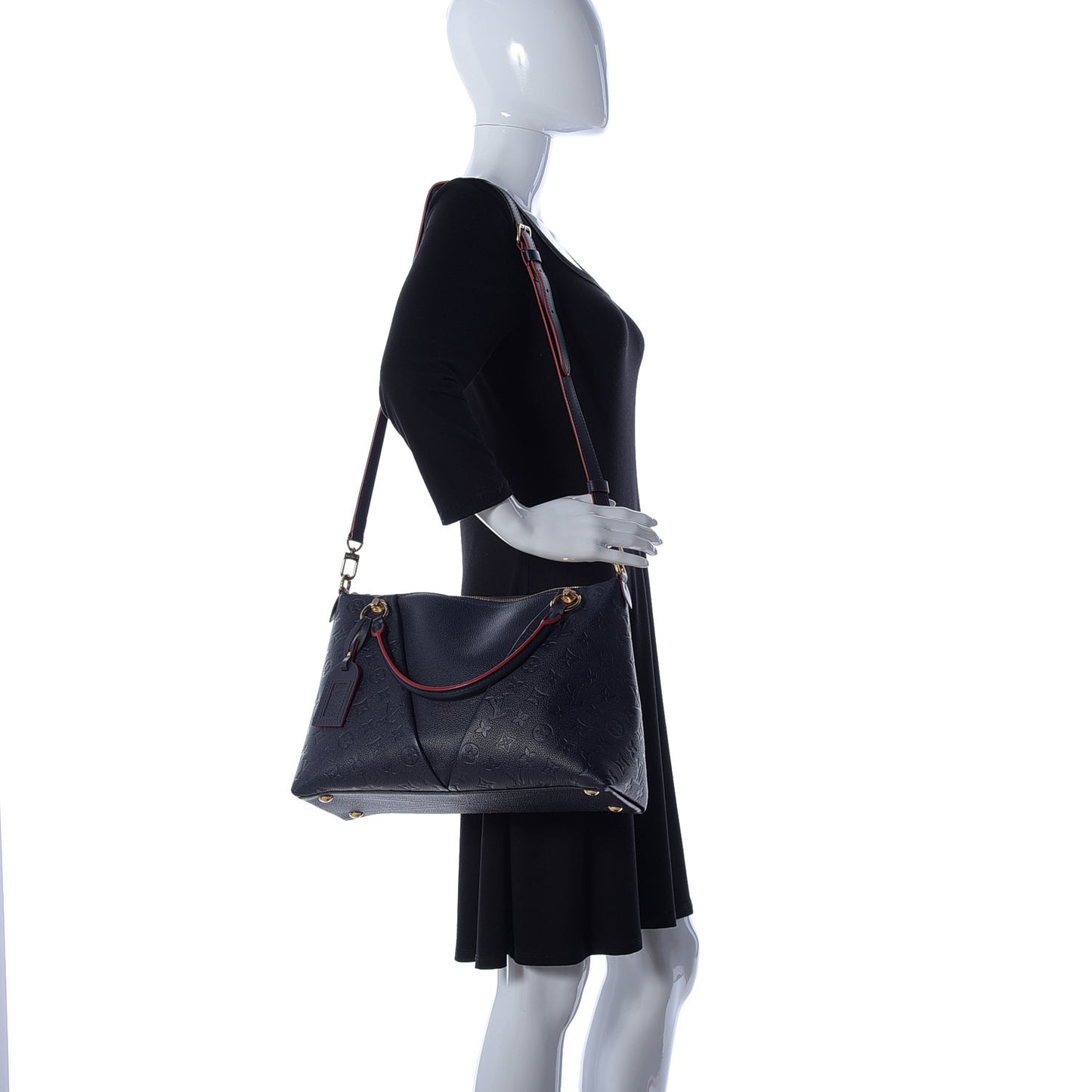 Empreinte V Tote MM Marine Rouge