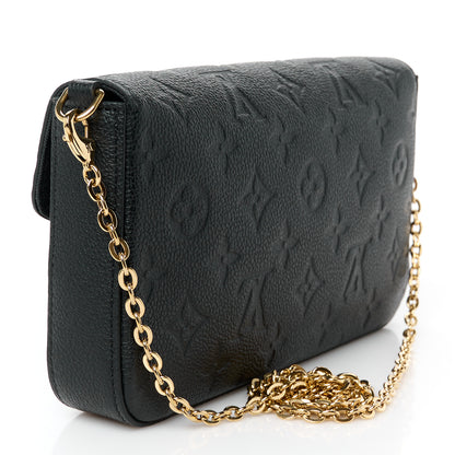 Louis Vuitton Empreinte Pochette Felicie Chain Wallet Black 2 of 10