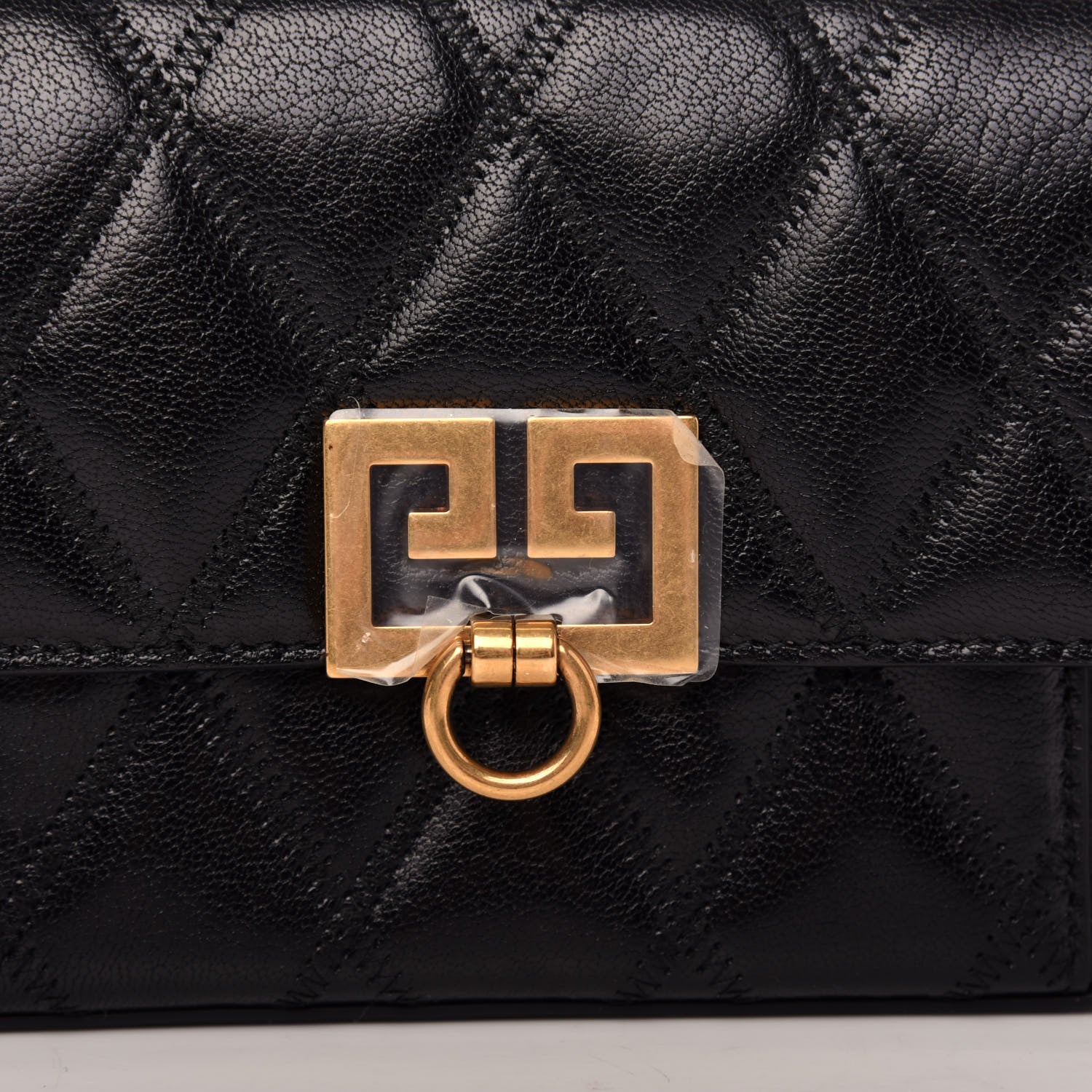 Givenchy Goatskin Quilted GV3 Mini Pocket Convertible Bag Black 9 of 10