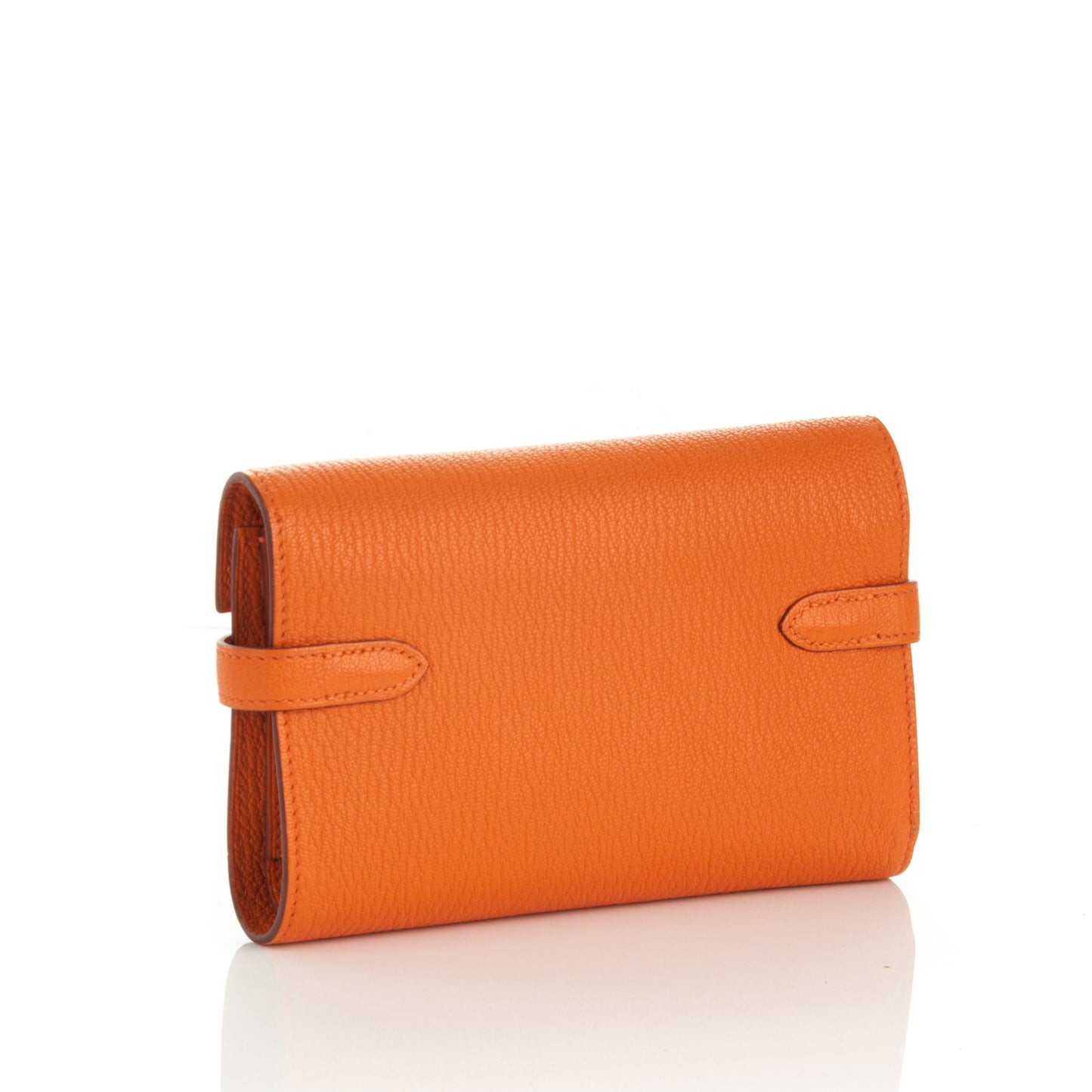 Chevre Mysore Medium Kelly Wallet Orange