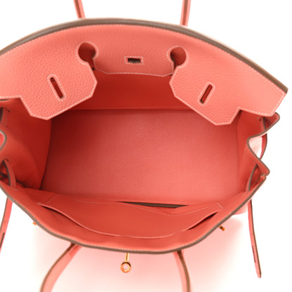 Hermes Taurillon Clemence Birkin 35 Crevette 5 of 11