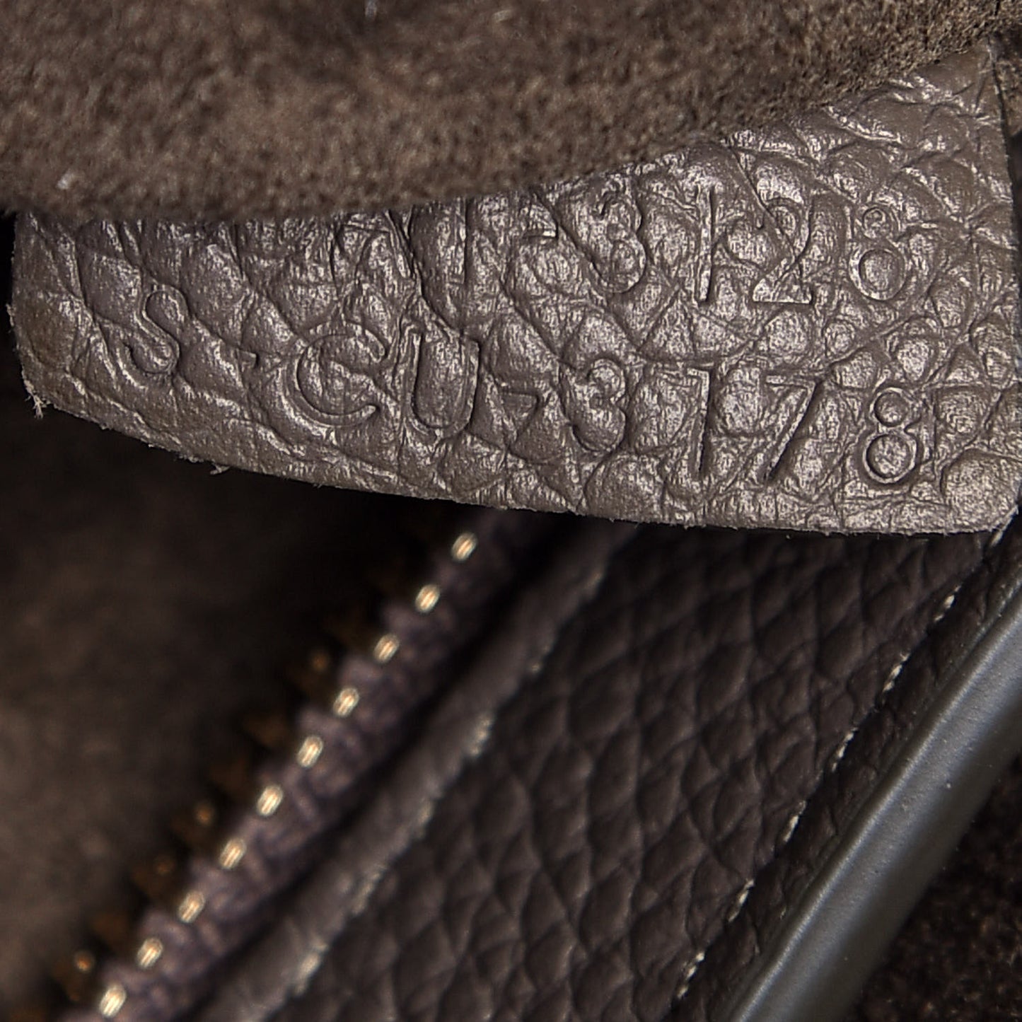 Soft Grained Calfskin Medium Belt Cabas Phantom Taupe