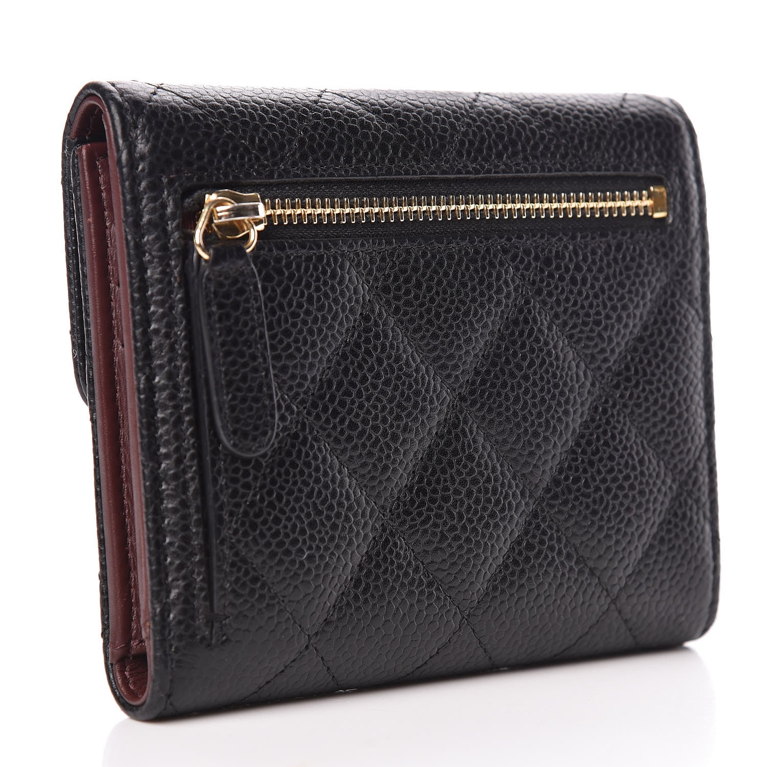 Chanel Caviar Quilted Compact Flap Wallet Black 3 of 10