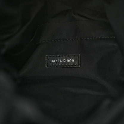 Balenciaga Nylon Medium Monaco Chain Shoulder Bag Black 6 of 10