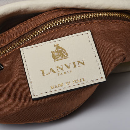 Lanvin Calfskin Small Nomad Crossbody Tassel Bag Ivory 9 of 10