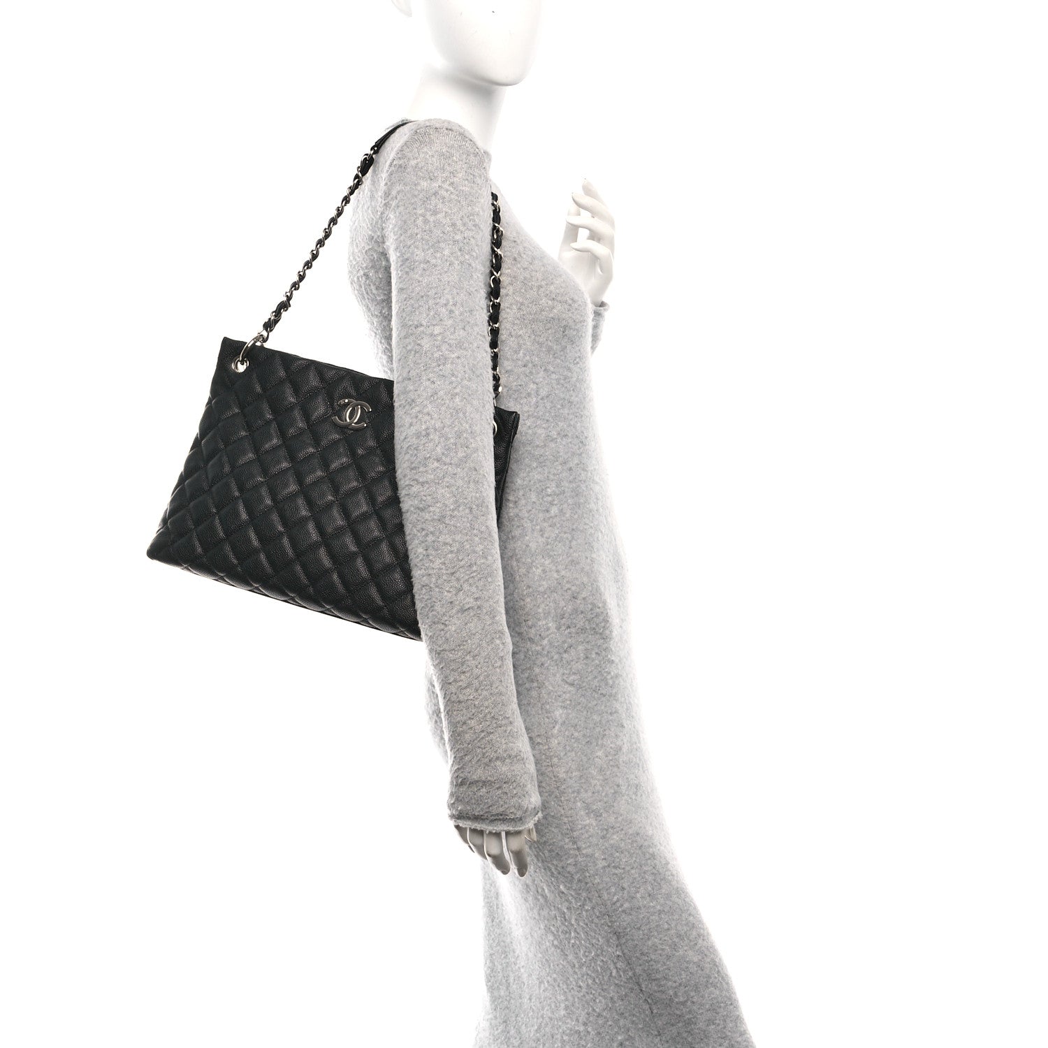 Chanel Caviar Quilted Easy Zip Tote Black 2 of 10