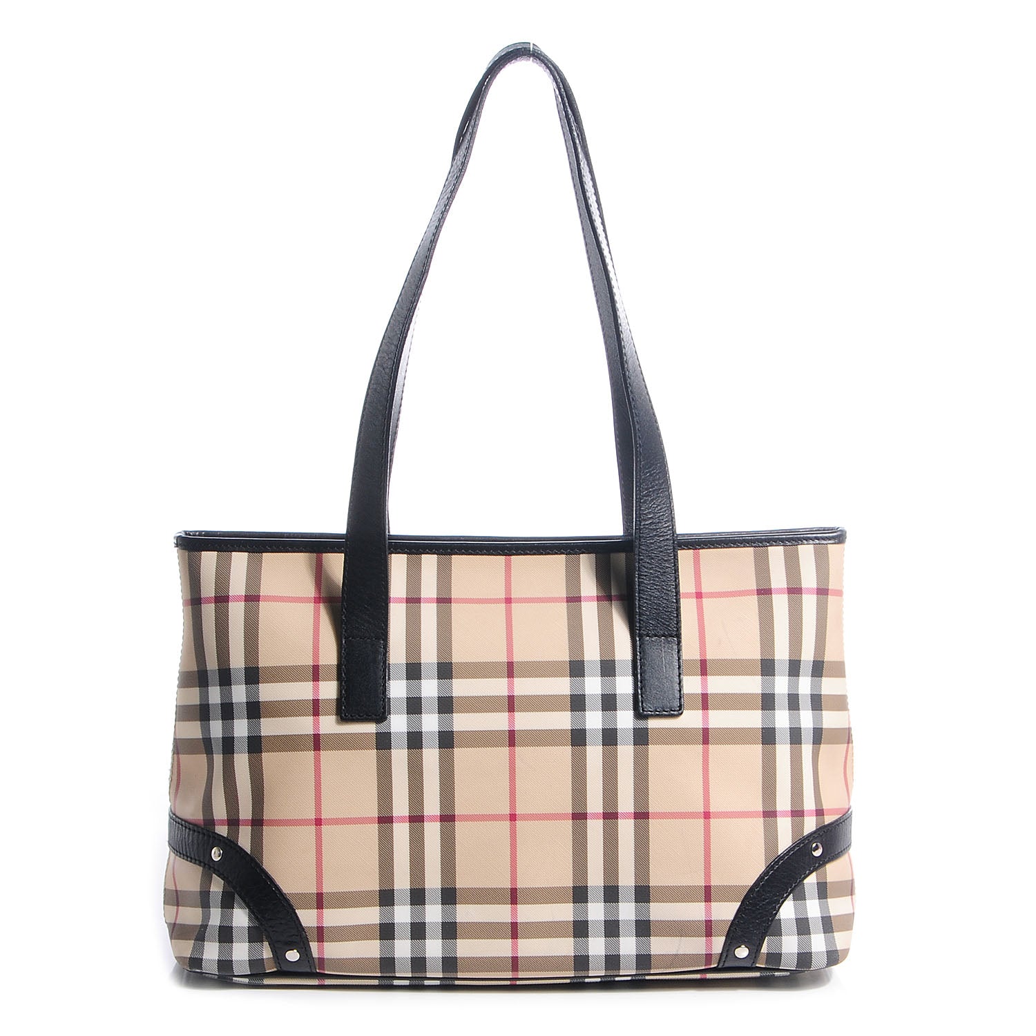 Burberry House Check Studded Tote Black 1 of 7