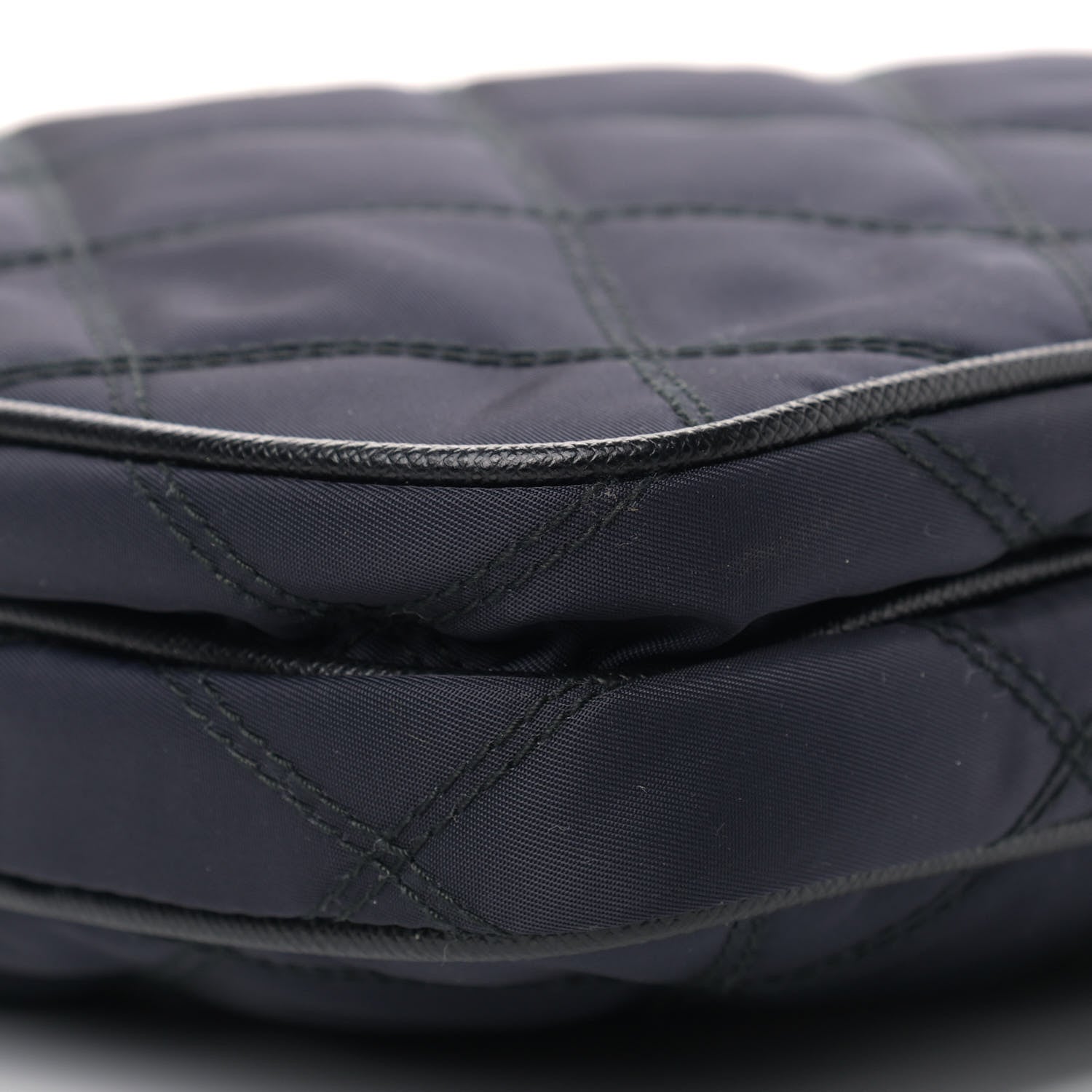 Prada Nylon Tessuto Impuntu Quilted Shoulder Bag Blue Black 9 of 10