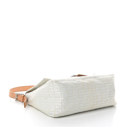 Fendi Zucchino Mama Baguette White Beige 3 of 8