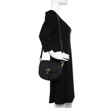 Christian Dior Grained Calfskin Medium Bobby Flap Navy Blue 2 of 12