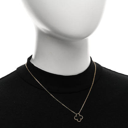 Van Cleef & Arpels 18K Yellow Gold Black Onyx Vintage Alhambra Pendant Necklace 2 of 5
