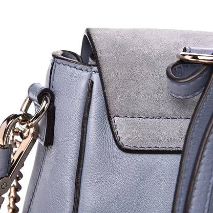 Chloe Suede Calfskin Mini Faye Backpack Washed Blue 11 of 13