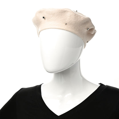 Hermes Cashmere Medor Studded Darling Beret S White 2 of 4