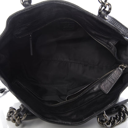 Burberry Nylon Tonal Check Torbitt Tote Black 5 of 16
