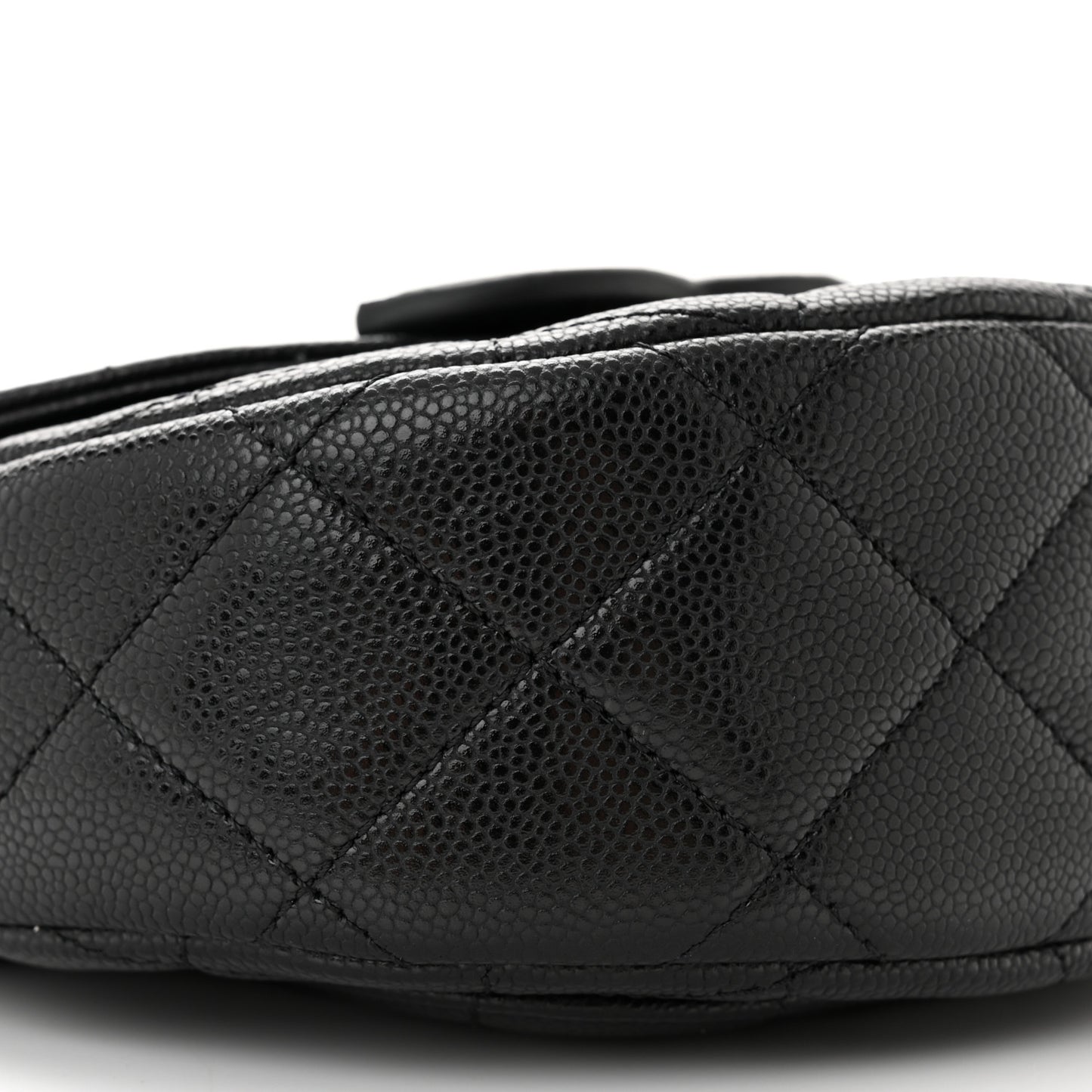 Caviar Quilted Mini Messenger Flap Black