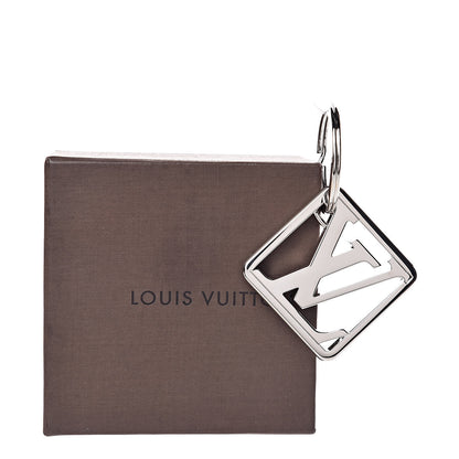 Louis Vuitton LV Logo Bag Charm Key Holder Silver 5 of 5