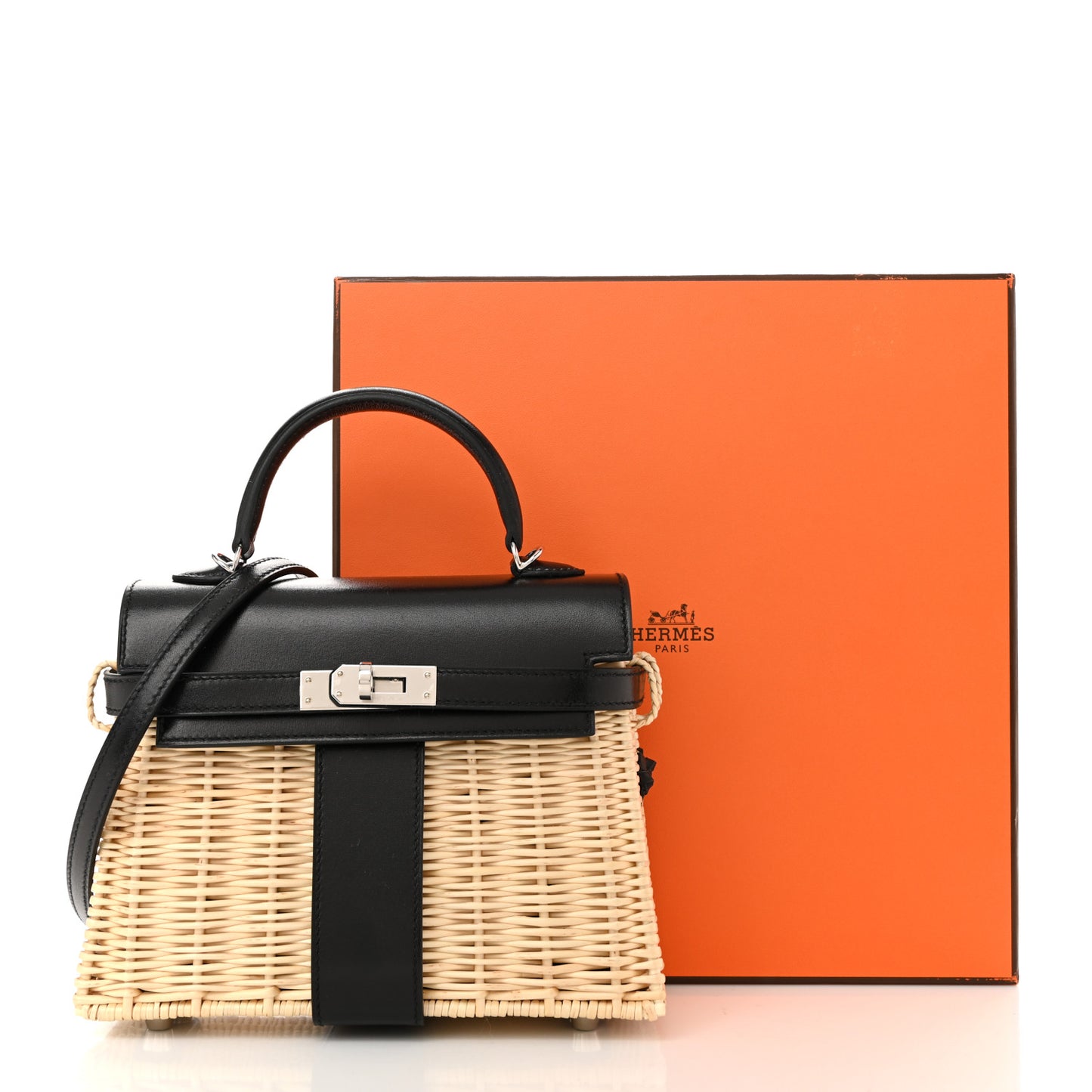 Wicker Box Picnic Mini Kelly 20 Naturel Black