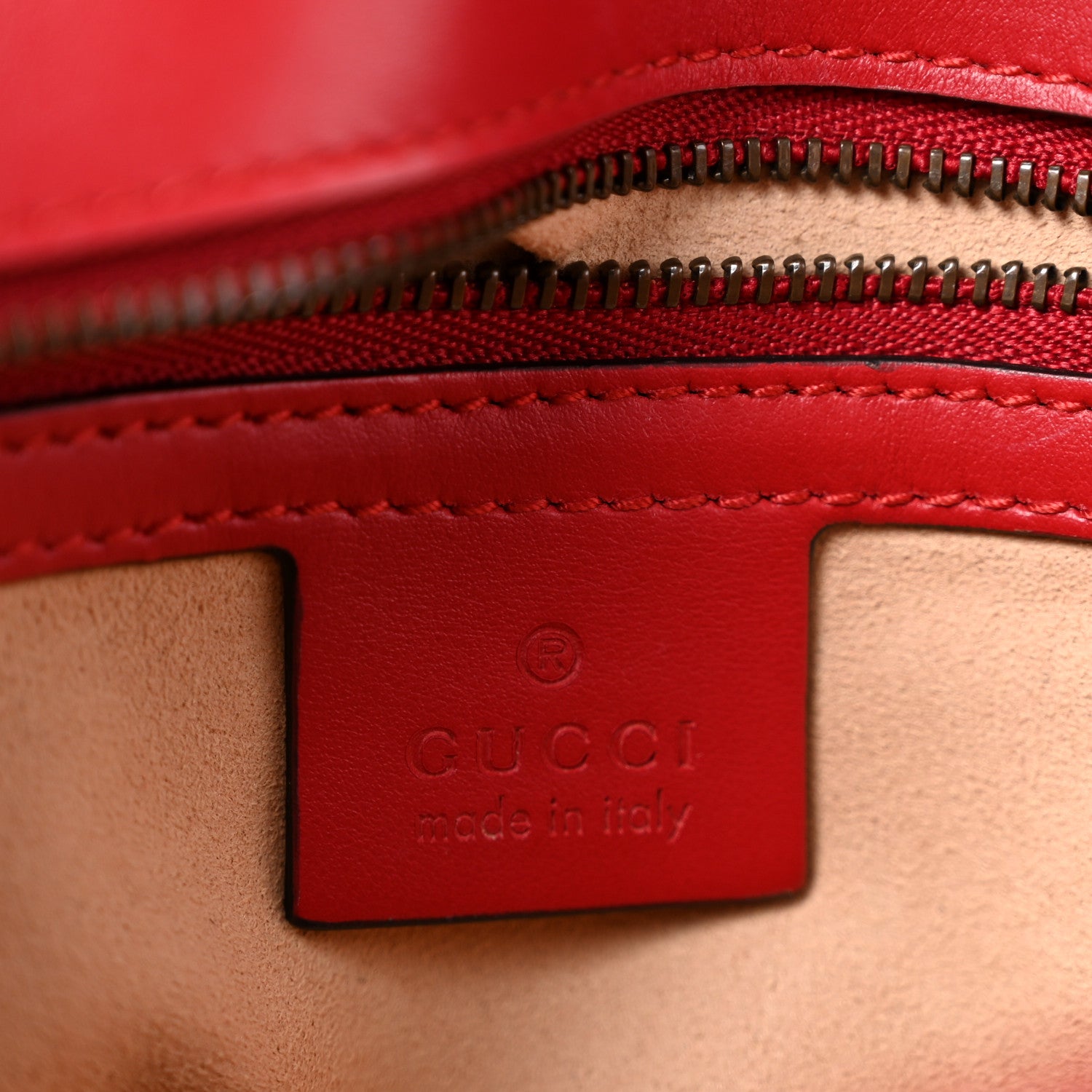 Gucci Calfskin Matelasse Small GG Marmont Shoulder Bag Hibiscus Red 6 of 13