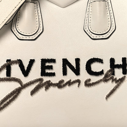 Givenchy Calfskin Signature Logo Mini Antigona White 8 of 16