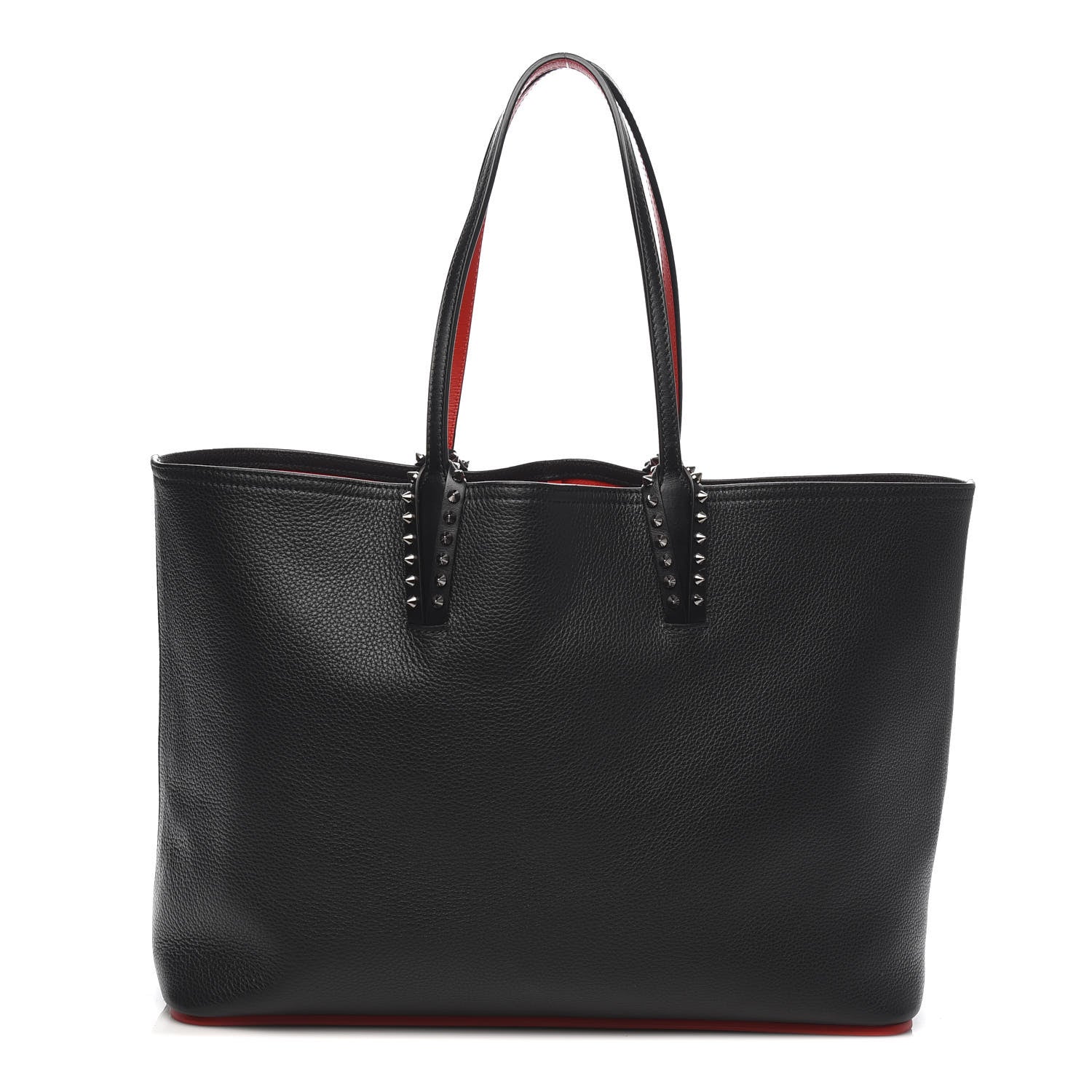 Christian Louboutin Calfskin Spikes East West Cabata Tote Black 3 of 11