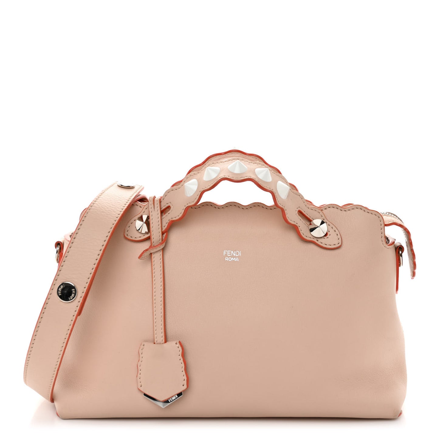 Vitello Dolce Scalloped Studded Medium By The Way Boston Bag Plaster