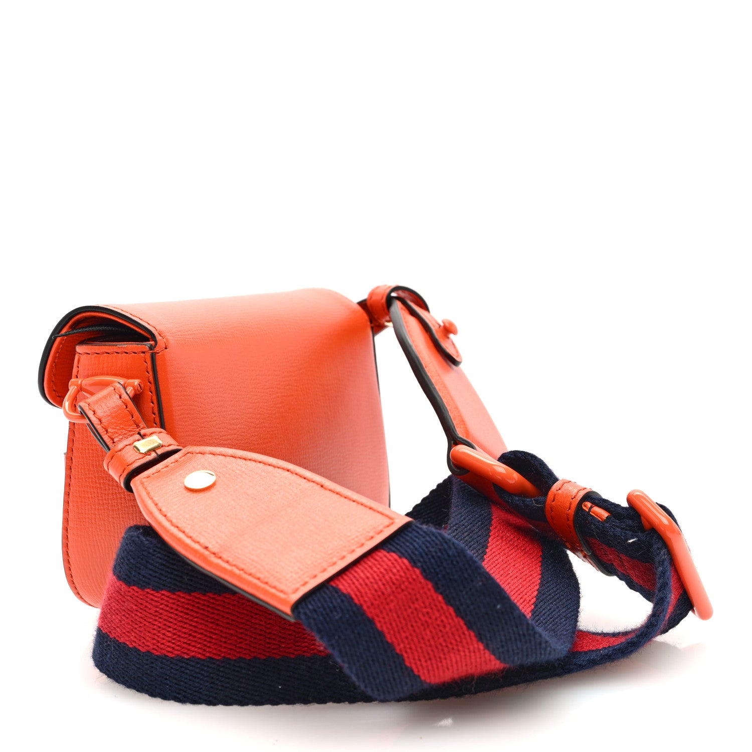 Gucci Azalea Calfskin Web Monochrome Horsebit 1955 Wallet On Strap Orange 3 of 10