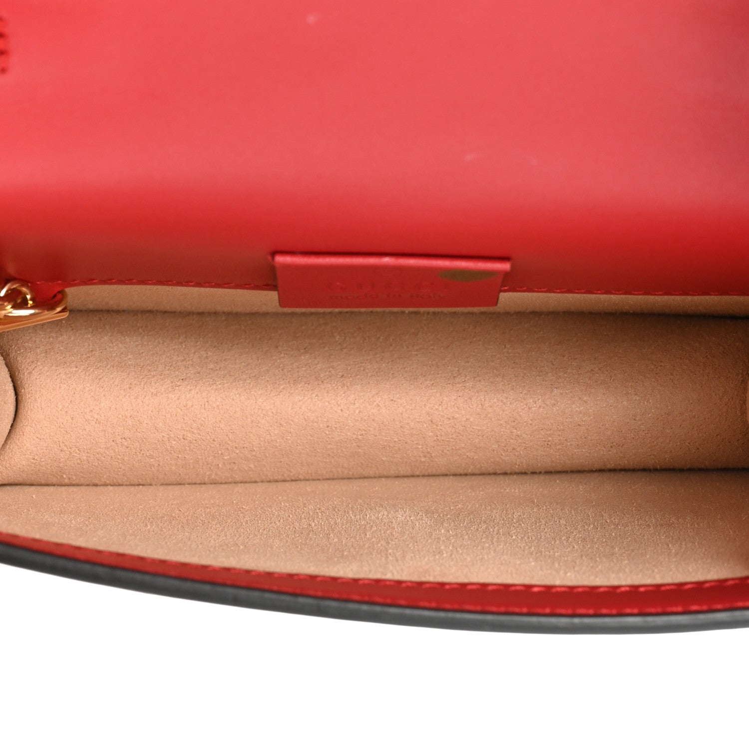 Gucci Calfskin Super Mini Sylvie Chain Shoulder Bag Hibiscus Red 5 of 13