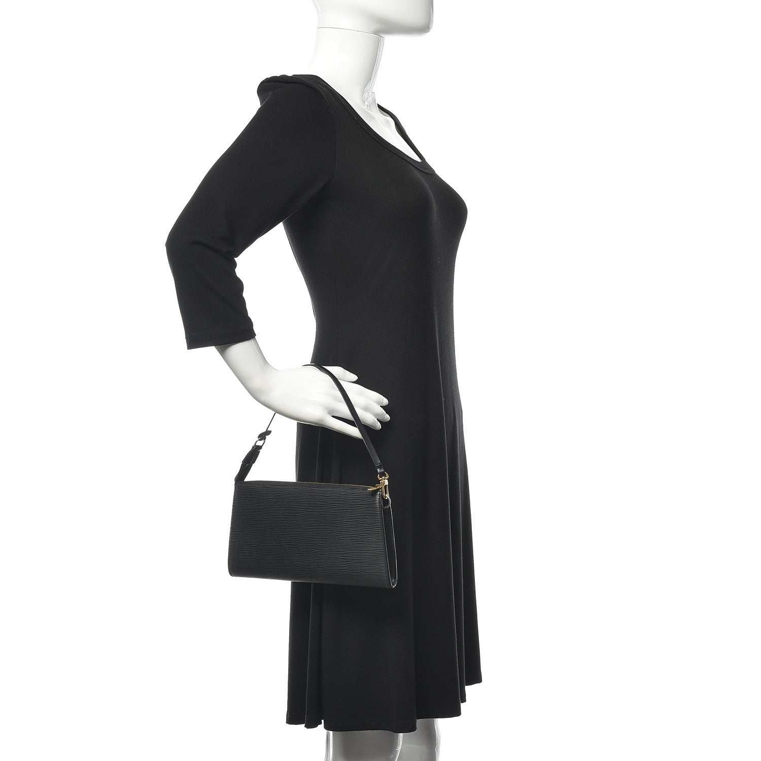 Louis Vuitton Epi Pochette Accessories 24 Black 2 of 12