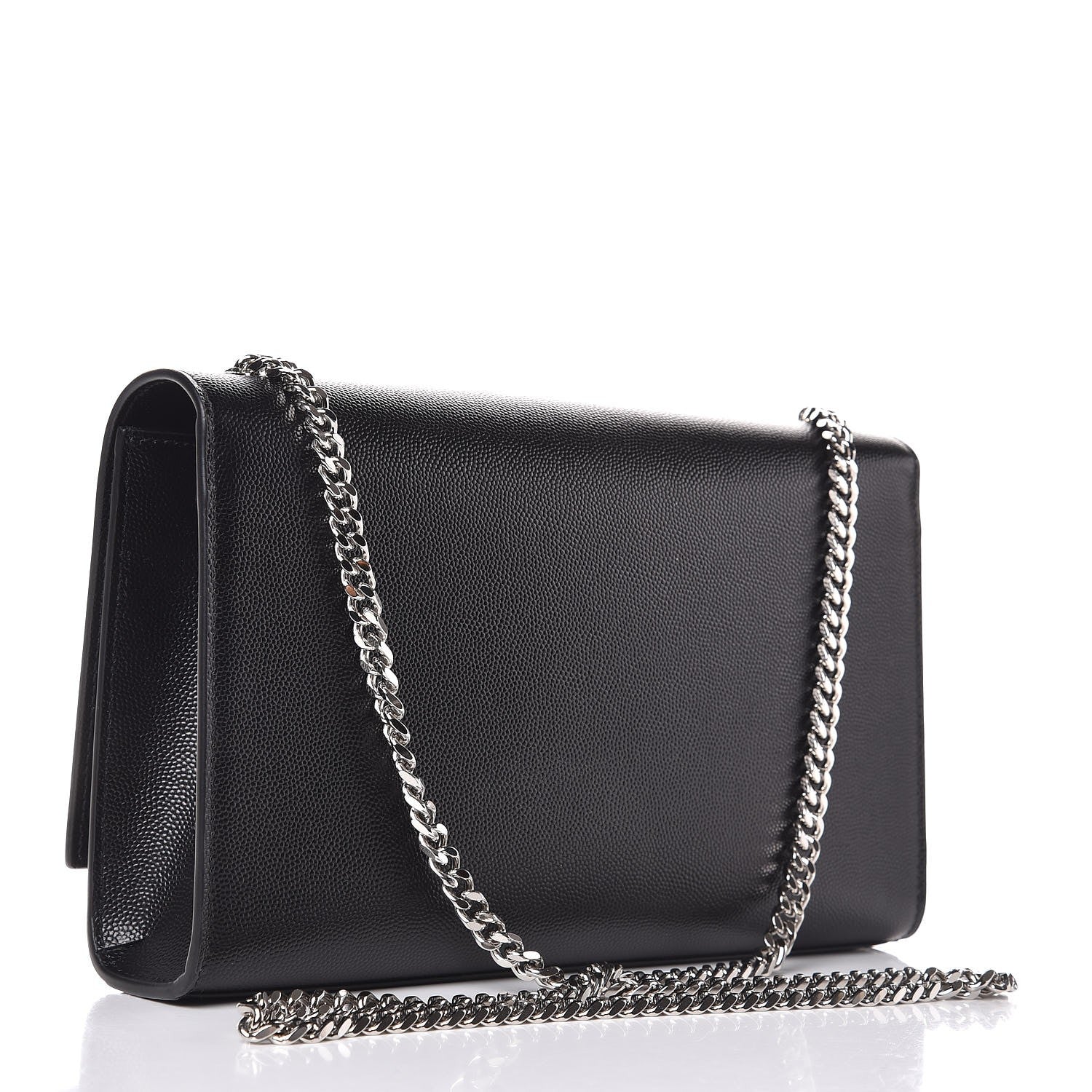 Saint Laurent Grain De Poudre Medium Classic Monogram Kate Satchel Black 3 of 7