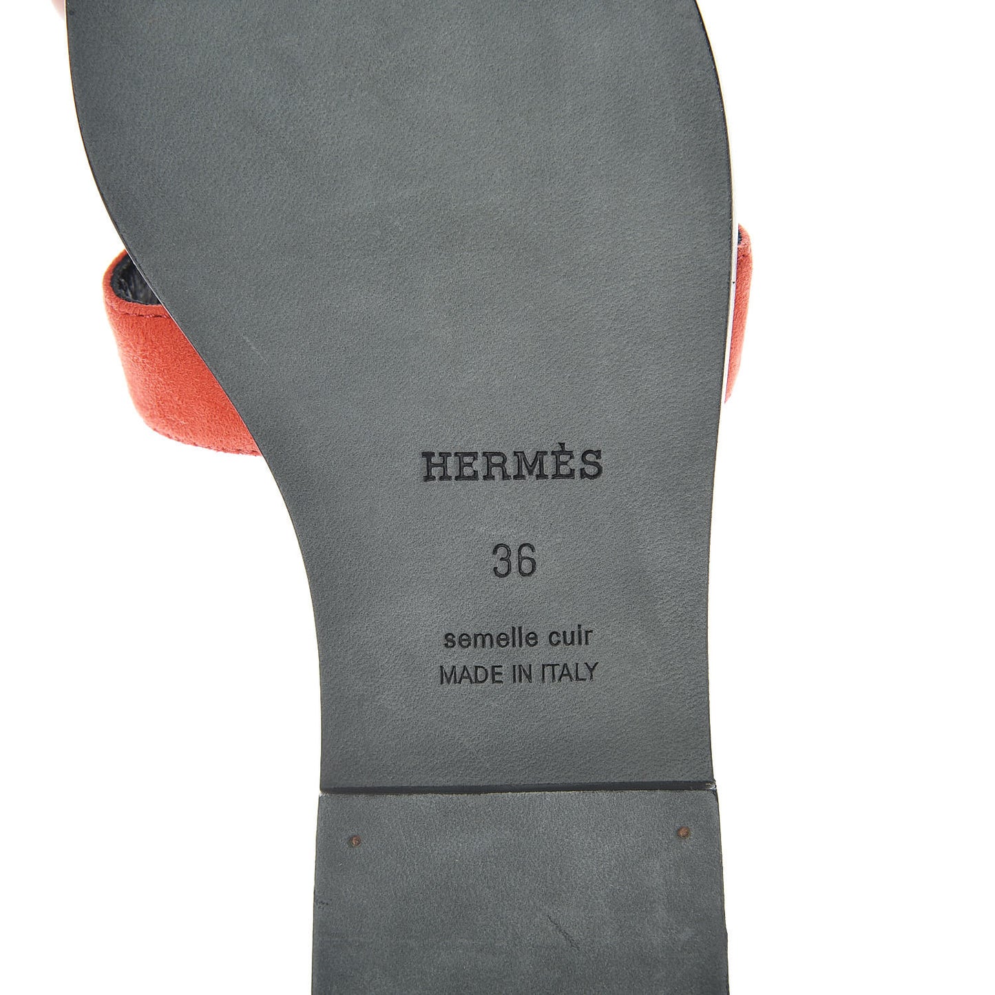 Suede Goatskin Oran Sandals 36 Rouge Corail