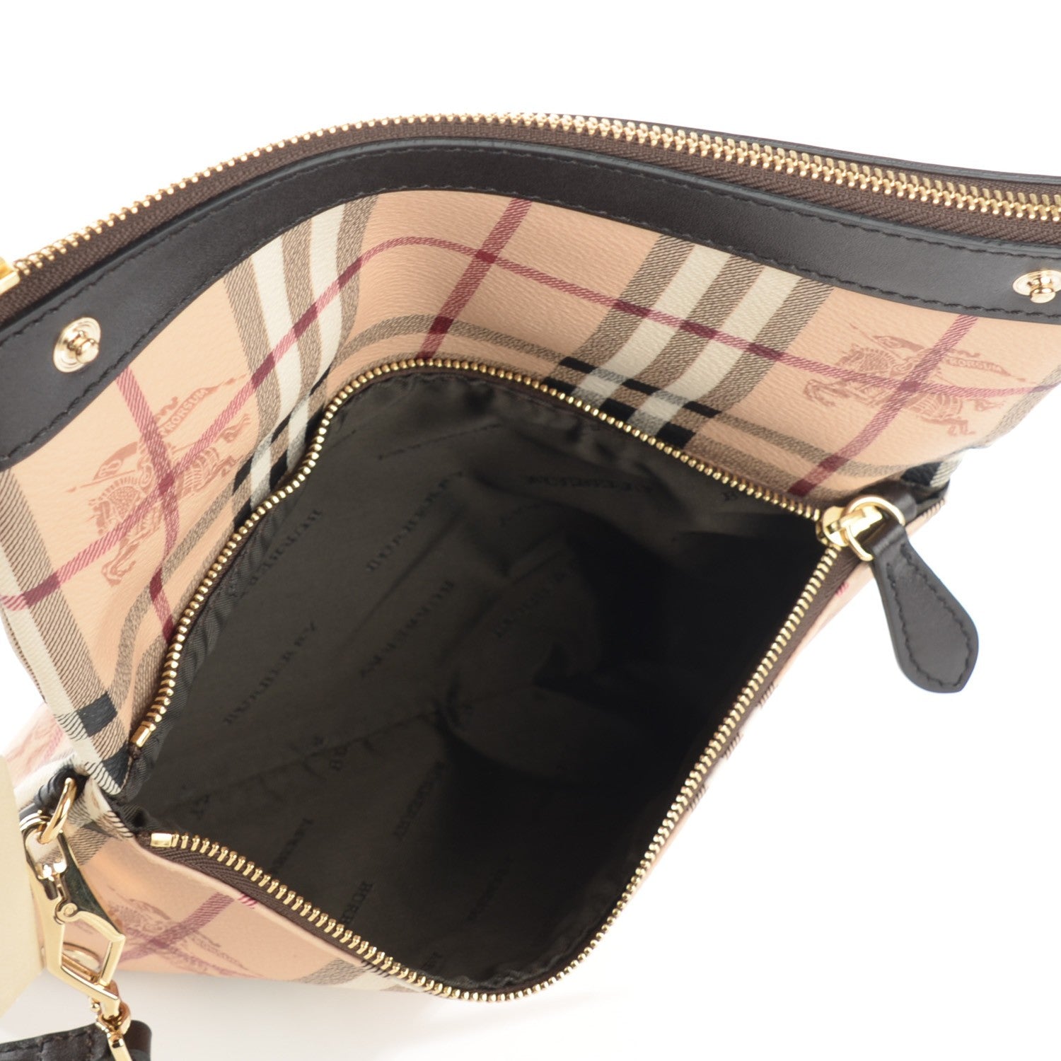 Burberry Haymarket Check Adeline Foldover Clutch Brown 6 of 6