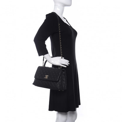 Chanel Caviar Quilted Small Coco Handle Flap Black 2 of 10
