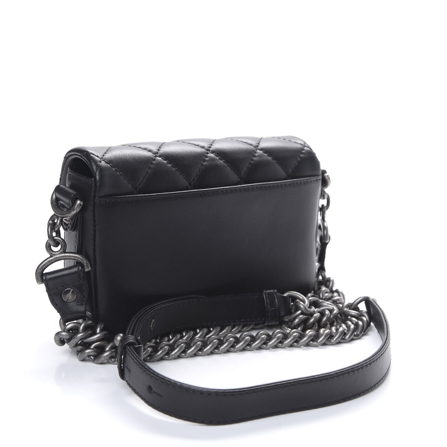 Chanel Calfskin Quilted Small Rock My Shoulder Flap Black 2 of 9