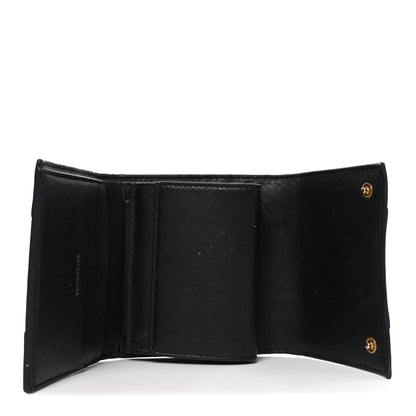 Balenciaga Shiny Box Calfskin Hourglass Compact Wallet Black 5 of 8
