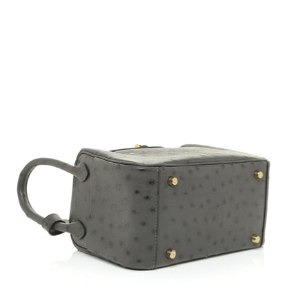 Hermes Ostrich Mini Lindy 20 Graphite 4 of 11