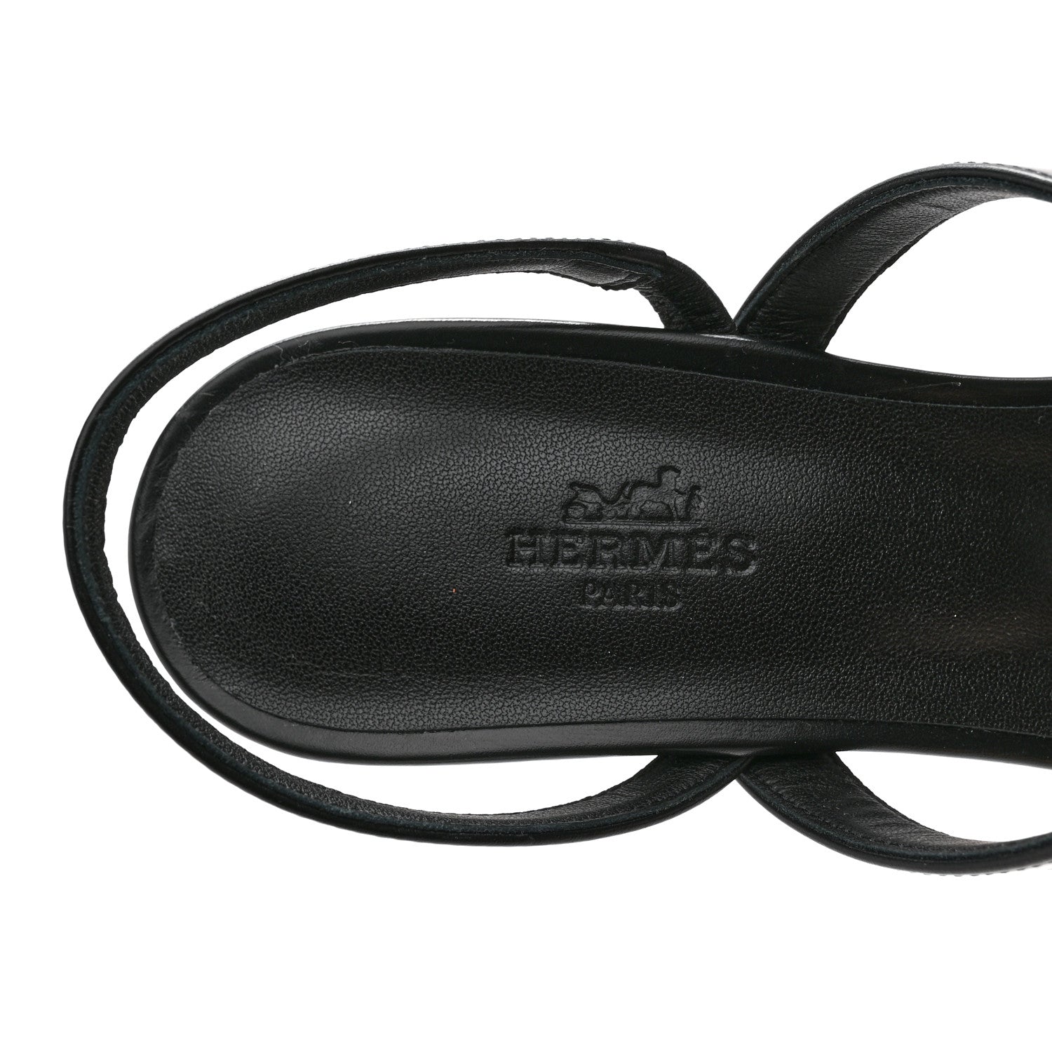 Hermes Calfskin Glamour 75 Sandals 38 Black 7 of 9