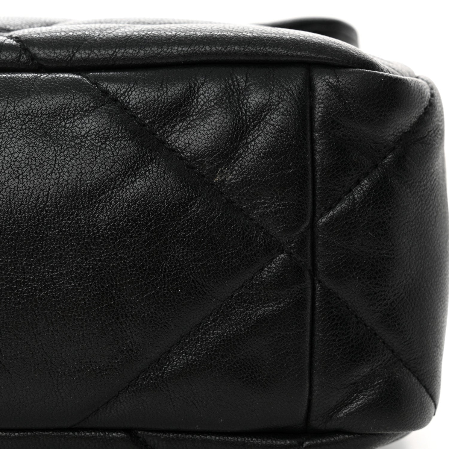Chanel Shiny Goatskin Quilted Large Chanel 19 Flap Black 15 of 16