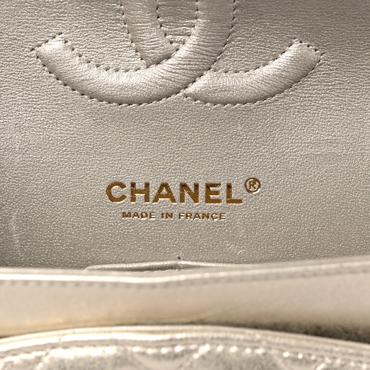 Chanel Metallic Lambskin Quilted Medium Double Flap Gold 6 of 14