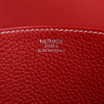 Hermes Taurillon Clemence Halzan 31 Rouge Casaque 6 of 7