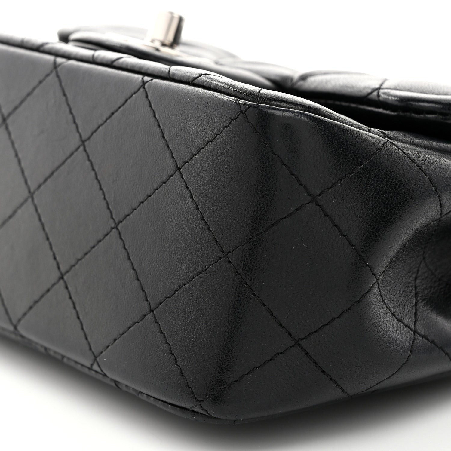 Chanel Lambskin Quilted Mini Square Flap Black 10 of 11