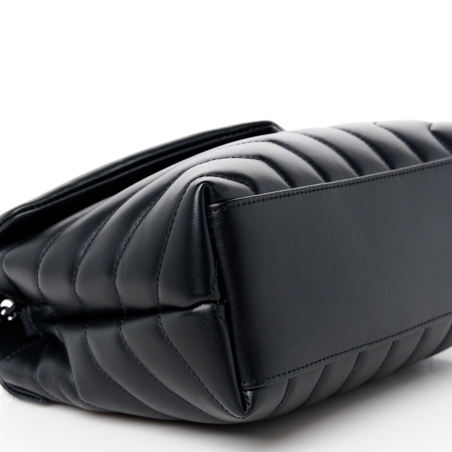 Saint Laurent Calfskin Y Quilted Monogram Monochrome Small Loulou Chain Satchel Black 10 of 11