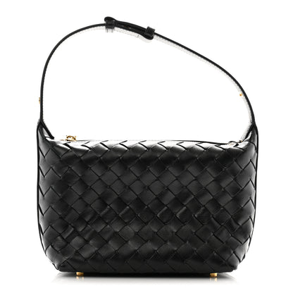 Bottega Veneta Calfskin Nappa Intrecciato Mini Wallace Black 1 of 12